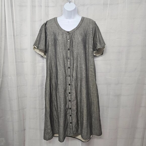 NWT Converse Gray Shift Dress Midi Skater Punk Minimalist Goth Oversized 2 - Picture 1 of 13
